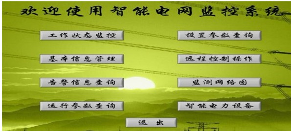 智能電網(wǎng)監(jiān)控系統(tǒng)-軟件總操作界面圖