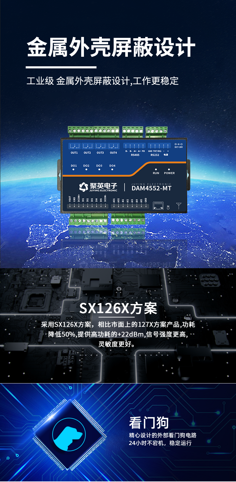 LoRa4552-MT LoRa無(wú)線(xiàn)測(cè)控模塊設(shè)計(jì)特點(diǎn)