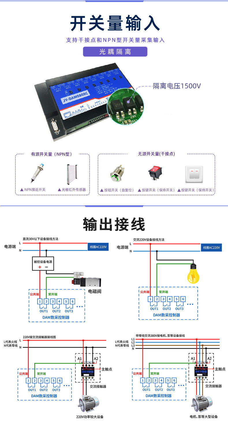 LoRa0808C LoRa無線控制模塊開關(guān)量輸入