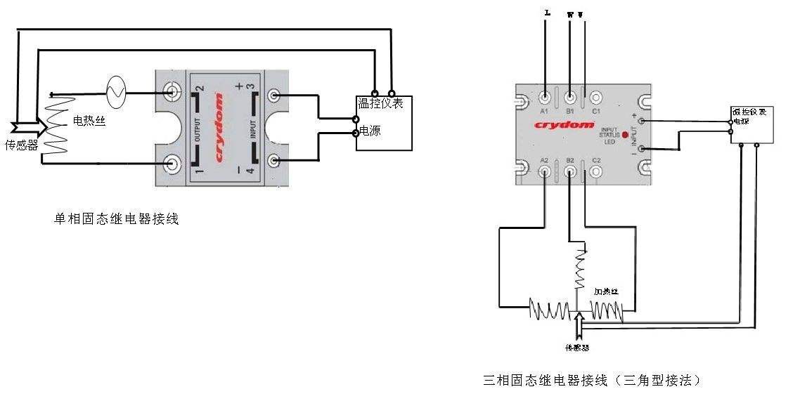 固態(tài)繼電器接線圖