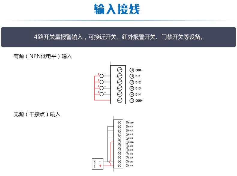 溫濕度智能控制器輸入接線